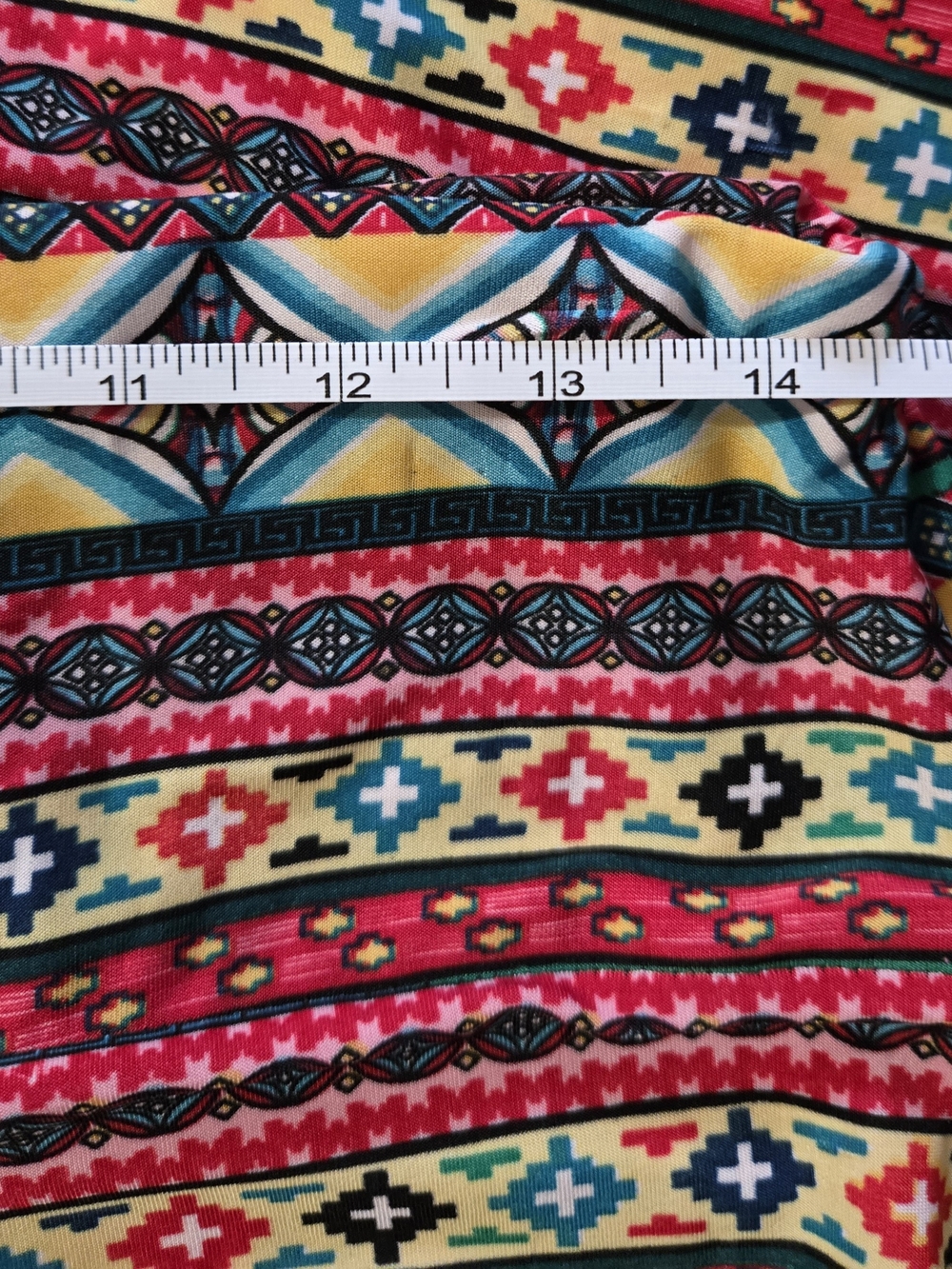 WinWin Multicolor Aztec-Pattern Wide Leg Pants - Picture 5 of 6